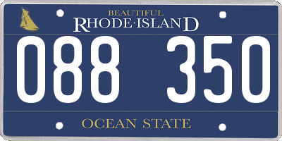RI license plate 088350