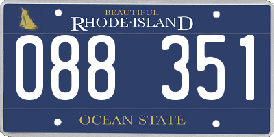 RI license plate 088351