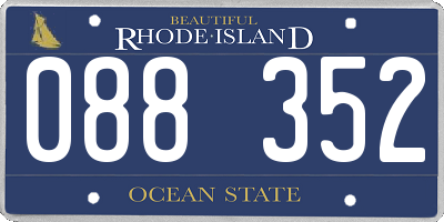 RI license plate 088352