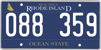 RI license plate 088359