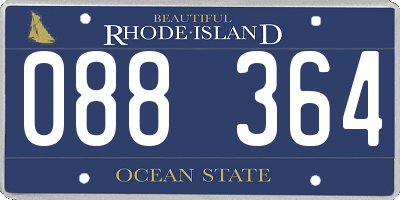 RI license plate 088364