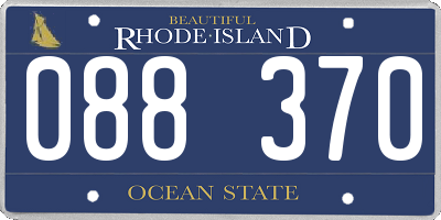 RI license plate 088370