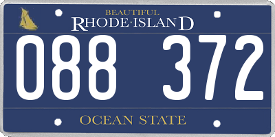 RI license plate 088372