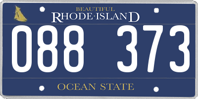 RI license plate 088373