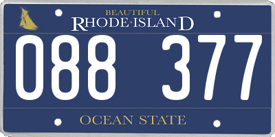 RI license plate 088377