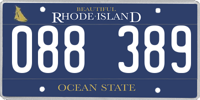 RI license plate 088389