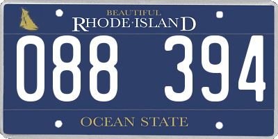 RI license plate 088394