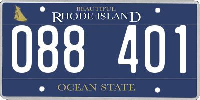 RI license plate 088401