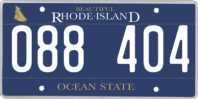 RI license plate 088404