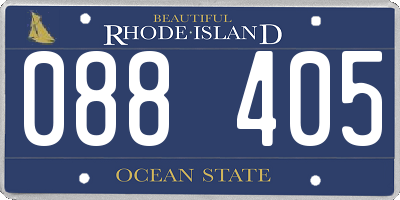 RI license plate 088405