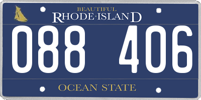 RI license plate 088406