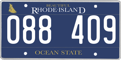 RI license plate 088409