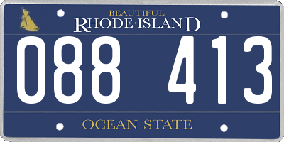 RI license plate 088413