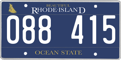 RI license plate 088415