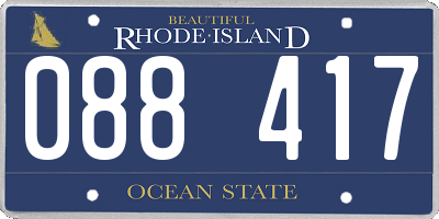 RI license plate 088417