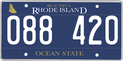 RI license plate 088420