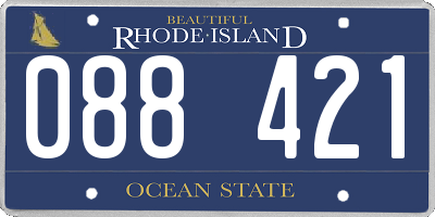 RI license plate 088421