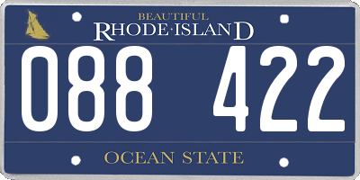 RI license plate 088422