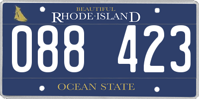 RI license plate 088423