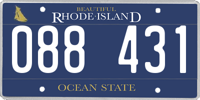 RI license plate 088431