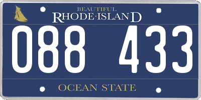 RI license plate 088433