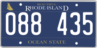 RI license plate 088435