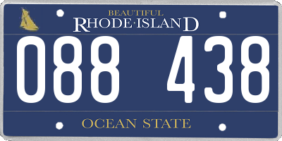 RI license plate 088438