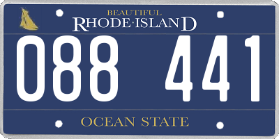 RI license plate 088441