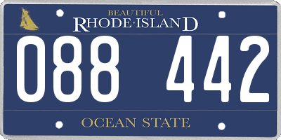 RI license plate 088442