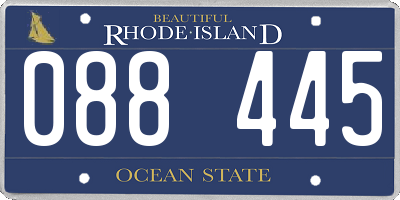 RI license plate 088445