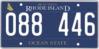 RI license plate 088446