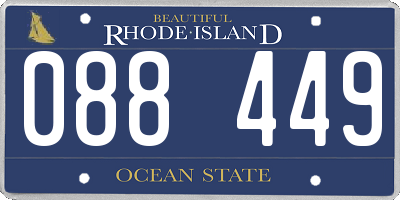 RI license plate 088449