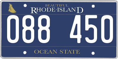 RI license plate 088450