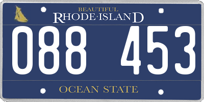 RI license plate 088453