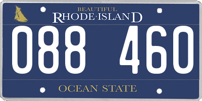 RI license plate 088460