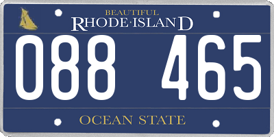 RI license plate 088465