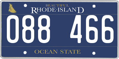 RI license plate 088466