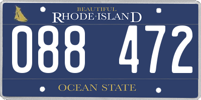 RI license plate 088472
