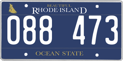 RI license plate 088473