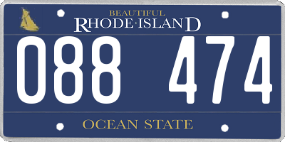 RI license plate 088474