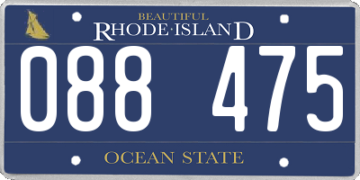 RI license plate 088475
