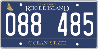 RI license plate 088485
