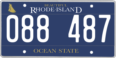 RI license plate 088487