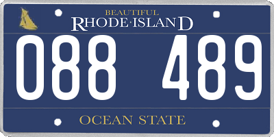 RI license plate 088489