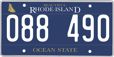 RI license plate 088490