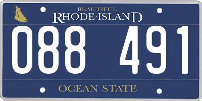 RI license plate 088491