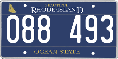 RI license plate 088493