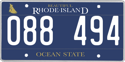 RI license plate 088494