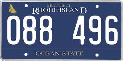 RI license plate 088496