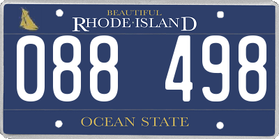 RI license plate 088498